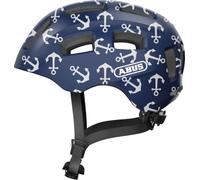 Casque de vélo ABUS Youn-I 2.0 - avec lumière pour enfants, adolescents et jeunes adultes - pour filles et garçons - bleu avec motif ancre, taille S (48-54 cm)