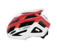 Casque de vélo adulte GIST E-Bike Planet blanc/rouge in-mold taille 52-58 réglage molette 212grs 52-58 cm