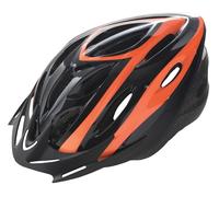 Casque De Vélo Adulte Noir Orange Coque Out-Mould Taille M