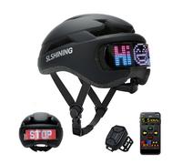 Casque de vélo avec Affichage LED Personnalisable, Casque de vélo de Route et de Montagne avec 8 aérations et Sangle réglable, Doublure en EPS - Casqu-e de vélo léger pour Adultes pour Homme et Femme