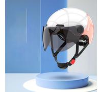 Casque de vélo avec Bluetooth Prise d'appel automatique Casque de vélo intelligent avec masque imperméable et amovible, rose