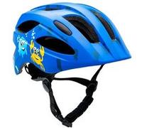 Casque de vélo Bleu de Mer pour enfants de 6 à 12 ans 54-58cm avec lumière LED rouge intégrée rechargeable par USB. Testé et certifié EN 1078 Bleu G