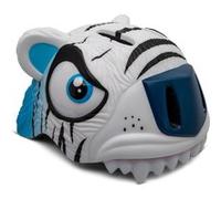 Casque de Vélo Crazy Safety Tigre Blanc pour les enfants de 2 à 7 ans - Sécurité vérifiée et certifié EN 1078 Blanc G