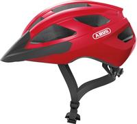 Casque de vélo de course ABUS Macator - casque de vélo sportif pour débutants - aussi pour les porteurs de tresses - pour femmes et hommes - rouge, taille M (52-58 cm)