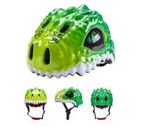 Casque de vélo Dinosaure pour Enfants, Casque de Cyclisme réglable léger et Respirant avec Design 3D, 51-54 cm, Coque en PC et Mousse EPS pour Skateboard, Scooter et Roller