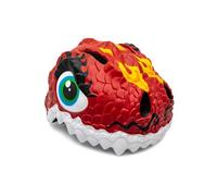 Crazy Safety Casque de vélo pour enfants | Casque enfants 2-7 ans pour vélo, skateboard, cyclisme, vélo de course, trottinette, rollers | Casque 3D animalier léger et ajustable 49-55 cm (Dragon Rouge)