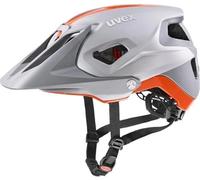 casque de vélo enduro uvex quatro integrale silver - orange mat, 52-57