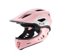Casque de vélo enfant avec mentonnière amovible, taille M 54-58 cm - lapin rose