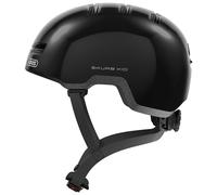 ABUS Casque pour enfants Skurb Kid - Casque de vélo robuste au look skater avec de la place pour une tresse et de nombreux designs - pour filles et garçons - Noir Brillant, taille S