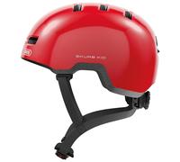 ABUS Casque pour enfants Skurb Kid - casque de vélo robuste au look skater avec place pour une tresse et designs variés - pour filles et garçons - Rouge brillant, taille M