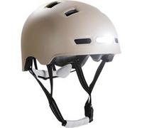 Crazy Safety Vertigo Casque De Vélo Sable Mat Lumière Avant Et Arrière USB | Casque pour Trottinette, Skateboard, Rollers et Vélo BMX, Casque de Vélo de Ville pour Hommes et Femmes | M 54-57cm