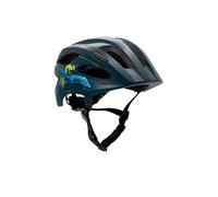 Casque de vélo Flèche Cool Noir & Bleu pour enfants de 6 à 12 ans 54-58cm avec lumière LED rouge intégrée rechargeable USB. Testé et certifié EN 1078