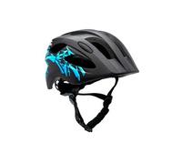 Casque de vélo Graffiti Bleu/Rose pour enfants de 6 à 12 ans 54-58cm avec lumière LED rouge intégrée rechargeable par USB. Testé et certifié EN 1078