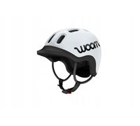 Casque de vélo gris clair WOOM READY, taille XS (46-50 cm)