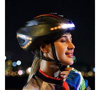 Casque de vélo intelligent avec lumière de nuit, clignotants, navigation LED, casque rechargeable par USB pour contrôle sans fil pour homme et femme