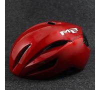 Casque De Vélo Italien Met Manta, Casque De Course De Vélo De Route Aérodynamique Pour Femmes Et Hommes, Casque De Cyclisme En Montagne 54-60cm, Taille M-M 54-60cm-Rouge Blanc Logo