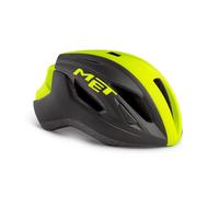 Casque de vélo MET Strale noir/jaune réfléchissant mat L (59-62 cm)