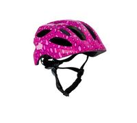 Casque de vélo Points Roses Cool pour enfants de 6 à 12 ans 54-58cm avec lumière LED rouge intégrée rechargeable USB. Testé et certifié EN 1078