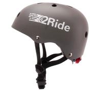Casque de vélo pour enfants Graphite, taille S (50-54 cm), trous d'aération, protège-menton, lumière LED S