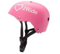 Casque de vélo pour enfants Rose, taille S (50-54 cm), trous d'aération, protège-menton, lumière LED M