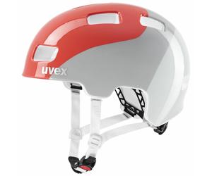 Casque de vélo pour enfants Uvex HLMT 4, GRAPEFRUIT - GREY WAVE 55-58