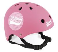 Casque de vélo rose à pois Janod Bikloon pour enfants - Taille S