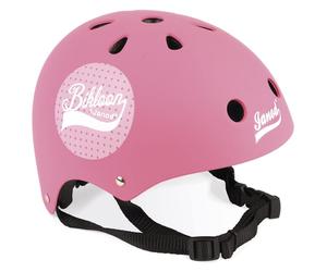 Casque de vélo rose à pois Janod Bikloon pour enfants - Taille S