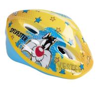 Casque De Velo Tataway Casque Vélo Enfant Fille Looney Tunes Tweety Sylvester 52-56 Cm Bleu Jaune Sécurité Protection Multicolore
