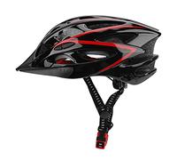 Casque de Vélo Ultra-léger et Réglable, D'équitation de Mode pour Hommes et Femmes (Noir Rouge)
