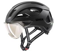 Uvex - Stride Visor Cat. 1 - Casque de cyclisme - 53-56 cm - black matt / litemirror silver