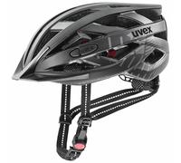 uvex City i-vo - Lightweight City Helmet for Women and Men - Ajustement Individuel - inclut Un éclairage LED - All Black Matt - 56-60 cm