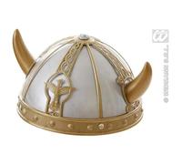 Casque de Viking Enfant - WIDMANN - Jaune - Cornes - Costume Viking ou Gaulois