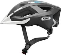 Casque de ville ABUS Aduro 2.0 - casque de vélo polyvalent avec lumière - au design sportif pour la circulation en ville - pour femmes et hommes - gris/blanc, taille S (51-55 cm)