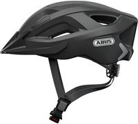 Casque de ville ABUS Aduro 2.0 - Casque de vélo polyvalent avec lumière - dans un design sportif pour la circulation en ville - pour femmes et hommes - Noir Mat, Taille M (52-58 cm)