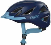 Casque de ville ABUS Urban-I 3.0 - casque de vélo avec feu arrière, visière et fermeture magnétique - pour femmes et hommes - bleu foncé, taille S (51-55 cm)