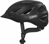 Casque de ville ABUS Urban-I 3.0 - casque de vélo avec feu arrière, visière et fermeture magnétique - pour femmes et hommes - noir mat, taille L (56-61 cm)