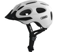 Casque de ville ABUS Youn-I ACE - avec feu arrière LED intégré - casque de vélo pour tous les jours - pour femmes et hommes - blanc brillant, taille S (48-54 cm)