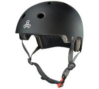 Casque de vlo et de skateboard Triple Eight Dual Certified V2 All Black Matte XSS