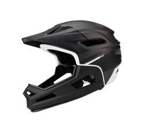 Casque de VTT intégral avec mentonnière amovible réglable 56-62 cm pour cyclisme, skateboard, BMX, VTT - Noir