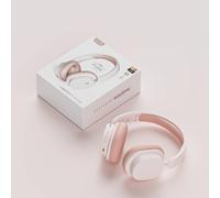 Casque d'écoute Bluetooth d'origine SY-T2 haute qualité réduction du bruit Microphone sans fil écouteur filaire casque de joueurs Rose