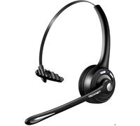 Casque d'écoute Bluetooth TECKNET Casque d'écoute sans Fil avec Microphone antibruit pour Camionneur Mains Libres avec Microphone