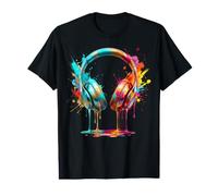 Casque d'écoute coloré pour Amateurs d'art de Musique T-Shirt Graphique avec Valeur