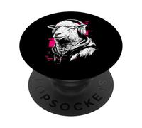 Casque d'écoute de Musique de Mouton Motif Amoureux des Animaux PopSockets PopGrip Adhésif