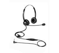 Casque d'écoute Filaire 2.5mm avec Microphone antibruit pour téléphone de Bureau Yealink Avaya Cisco Panasonic Polycom Ericsson-LG