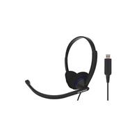 Casque d'Ecoute Filaire USB avec Microphone Anti-bruit, Bureau Vidéoconférence,, CS200 USB, , Noir
