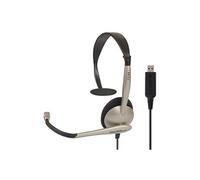 Casque d'Écoute Filaire USB avec Microphone Anti-bruit, Bureau Vidéoconférence, , Beige, KOSS, CS95 USB