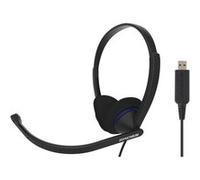 Koss Casque d'écoute filaire CS200 USB – Microphone anti-bruit, vidéoconférence, Noir