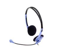 Casque d'écoute GENIUS HS-02B avec microphone, contrôle du volume sur le câble, argenté