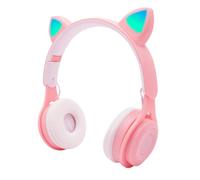 Casque d'écoute pliable sans fil M6 pour enfants, oreillettes de chat mignonnes, basses, stéréo, Bluetooth, pour filles, nouveau, 2021
