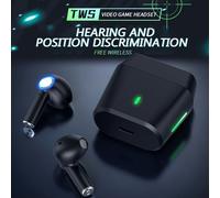 Casque d'écoute sans fil Bluetooth 5.0, son HIFI, oreillettes mains libres, affichage numérique stéréo, véritable casque de jeu à faible latence